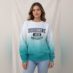 Champion Reverse Weave Duquesne University Ombre’ Crewneck Sweatshirt - Small